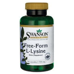 Swanson Free Form L-Lysine 100 Capsules x 500 Mg
