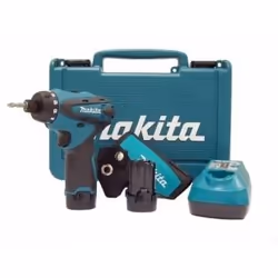 Makita DF030DWE, Perceuse à poignée pistolet, 2,1 cm, 1 cm, Batterie, Lithium-Ion (Li-Ion), 10,8 V