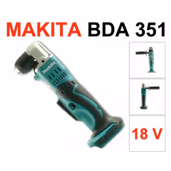 Contenu du paquet: - 1x Makita BDA 351 Z Perceuse d'angle sans fil 18V 13,5Nm solo - sans batterie, sans chargeur, sans acces ...
