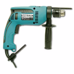 Makita HP1640K perceuse 2800 tr/min Clé 2 kg Noir, Turquoise