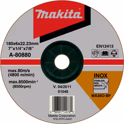 Disque a meuler Makita WA36O; 180x6 mm