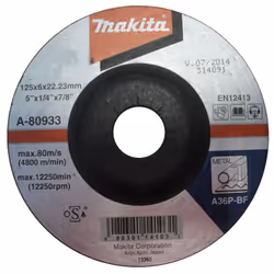 Disque a meuler Makita A36P; 125x6 mm