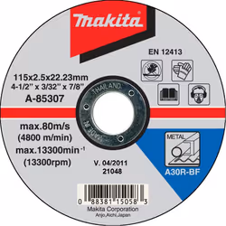 Disque abrasif Makita; 115 mm pour le métal
