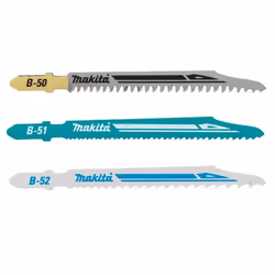 Makita B-06292, Lames de scie sauteuse, Aluminium, Panneaux MDF, Métal, Plastique, Profil, Bois, Bois avec clous, Bleu, Gris, ...