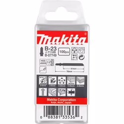 Makita B-07749, Lames de scie sauteuse, Aluminium, Métal, Bois, Acier rapide, 5,1 cm, 1,8 mm, 100 pièce(s)