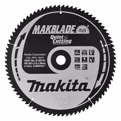 Lame carbure bois MAKITA MakForce B-08741 355 mm scie circulaire 80 dents Lames au carbure Makita MAKFORCE pour scies circula ...
