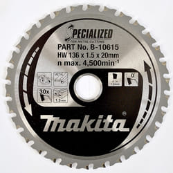 Lame de scie pour le métal Makita; 136x1,5x20,0 mm; Z30; 0°