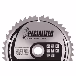 Lame de scie Makita; 190x1,9x20,0 mm; Z40; -18°