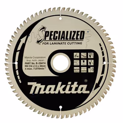 Lame de scie pour stratifié Makita; 216x2,5x30,0 mm; Z72; 5°