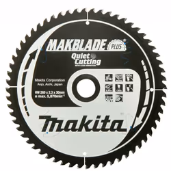 La lama TCT silenziata per troncatrici 260x30 per legno Makita B-32524 Makblade Plus è un accessorio per utensili da taglio i ...