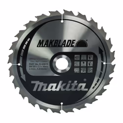 Caractéristiques techniques Lame carbure MAKBLADE MAKITA B-33679, pour scies sur table, 260/30/24 Bois Diamètre de la lame : ...
