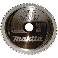 Makita - Lame de scie circulaire carbure tct Spécial tct - 136 x 20 mm - 56 dents - métal, acier inoxydable
