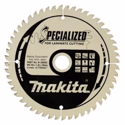 Lame de scie pour stratifié Makita; 165x1,45x20,0 mm; Z52; 5°