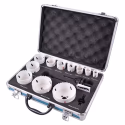 Makita D-47298, Régler, Métal, Bois, 19,22,25,29,35,38,44,51,57,68,75 mm, 14 pièce(s), 11 pièce(s)