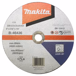 Makita B-46436, Disque de coupe, Moyeu plat, Acier, Makita, 2,22 cm, 23 cm