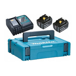 Batterie Makita 197624-2; 18 V; 2x5,0 Ah; Li-ion + Chargeur DC18RC + Valise