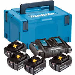 Ensemble d'accessoires Makita Powerpack; 18V; 4x5,0 Ah + DC18RD destiné aux outils sans fil 18 V