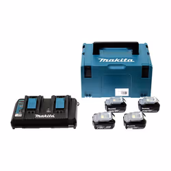 Description générale Le pack énergie Makita 197626-8 est composé de 4 batteries 18 V Li-Ion de 5 Ah BL1850B et d'un chargeur  ...