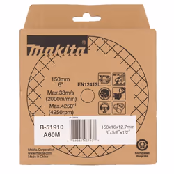Disque d'affûtage Makita B-51910; 150x16x12,7 mm