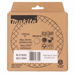 Disque d'affûtage Makita B-51932; 150x16x12,7 mm