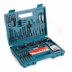 Description générale Ensemble d'accessoires de perçage et embouts de vissage B-53811 Makita, comprenant 100 pièces essentiell ...