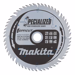 Lame de scie Makita EFFICUT; 165x1,45x20,0 mm; Z56; 23°