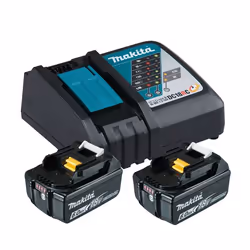 Makita 199480-6, Ensemble de batterie et de chargeur, Lithium-Ion (Li-Ion), 6 Ah, 18 V, Makita, 2 pièce(s)