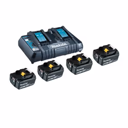 Makita 199483-0, Ensemble de batterie et de chargeur, Lithium-Ion (Li-Ion), 5 Ah, 18 V, Makita, 4 pièce(s)