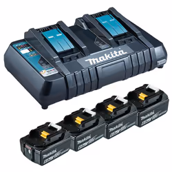Makita 199485-6, Ensemble de batterie et de chargeur, Lithium-Ion (Li-Ion), 6 Ah, 18 V, Makita, 4 pièce(s)