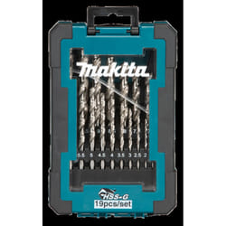 Jeu de forets en métal Makita D-67549 HSS-G; 1-10 mm; 19 unités