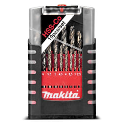 Jeu de forets en métal Makita D-67561 HSS-Co; 1-10 mm; 19 unités