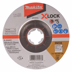 Makita E-00402, Disque abrasif, Métal, Makita, 2,22 cm, 12,5 cm, 6 mm