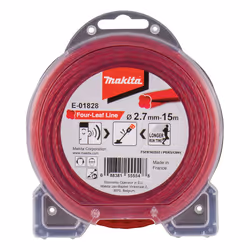 Makita E-01828, Fil de débroussailleuse, Rouge, 15 m, 1 pièce(s), 15000 mm, 2,7 mm