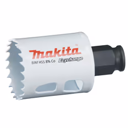 Makita E-03779, Unique, Perceuse, Acier, Aluminium, Plastique, Bois, Acier inoxydable, Blanc, Bimétal, 4,4 cm