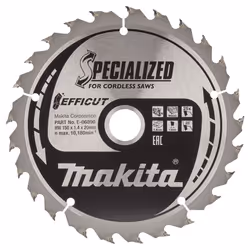 Lame de scie Makita; 150x20x1,4 mm; T25; 23°