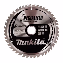 Lames carbure "EFFICUT" pour bois, pour scies radiales à batterie MAKITA Lames de scie circulaire EFFICUT essentiellement éla ...