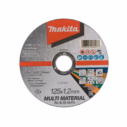 s Disque à tronçonner mince 125 x 1,2 x 22,23 mm MAKITA E-10724, C46T, multimatériaux Le disque fabriqué à partir d'un mélang ...