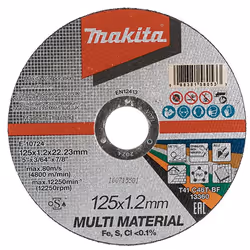 Disque abrasif Makita E-10724 T41; 125x1,2x22,23 mm