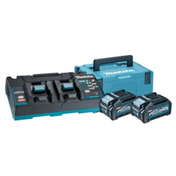 Ensemble d'accessoires Makita 191U00-8 (BL4040+DC40RB+MAKPAC); 40 V; 2x4,0 Ah accu.