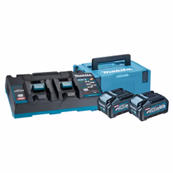 Ensemble d'accessoires Makita 191U00-8 (BL4040+DC40RB+MAKPAC); 40 V; 2x4,0 Ah accu.