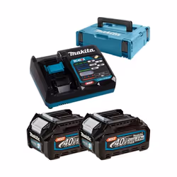 Batterie Li-ion XGT 40 V Max avec une capacité de réservoir de 2,5 Ah. La batterie est équipée d'un indicateur LED qui indiqu ...