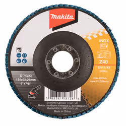 Meule-éventail Makita D-74223; 125x22,3 mm; Z40