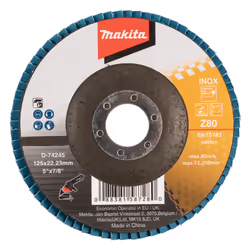 Meule-éventail Makita D-74245; 125x22,3 mm; Z80