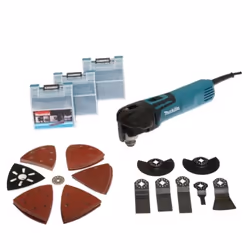 Description générale Le découpeur-ponceur multifonction Makita TM3010CX3J est un outil polyvalent de 320 W, conçu pour couper ...