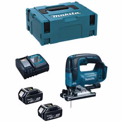 Makita DJV182RMJ, Noir, Bleu, -45 - 45°, Aluminium, Surcharge, 13,5 cm, 2 cm