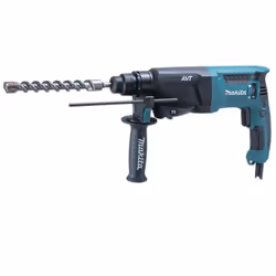Makita HR2601J, SDS Plus, Noir, Bleu, 2,6 cm, 1200 tr/min, 2,4 J, 4600 bpm