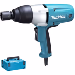 La clé à chocs Makita TW0350J 400 W Il délivre un bon couple de 350 Nm, idéal pour les applications professionnelles. Clé à c ...