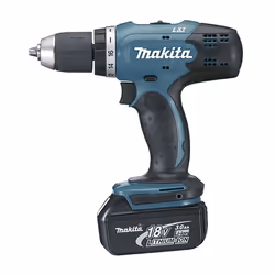 Makita DDF453RFE, Perceuse à poignée pistolet, 1,3 cm, 3,6 cm, 1,3 cm, 1,5 mm, 400 tr/min