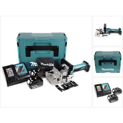 Makita - dpj 180 rmj Lamelleuse sans fil 18V Li-Ion + 2x Batteries 4Ah + Chargeur + Coffret Makpac
