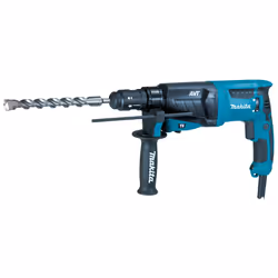 Makita HR2631FT, SDS Plus, Noir, Bleu, 2,6 cm, 4600 tr/min, 2,4 J, 1,3 cm